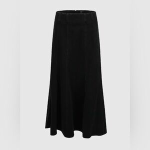 Black A-Line Maxi Skirt for Cocktail Events